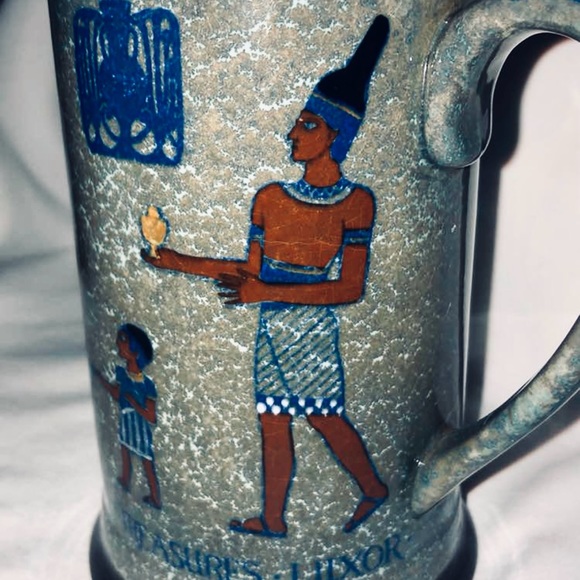 Vintage 1930s Royal Doulton Egyptian Revival Tutankhamen Treasures Pottery Jug - Picture 3 of 8